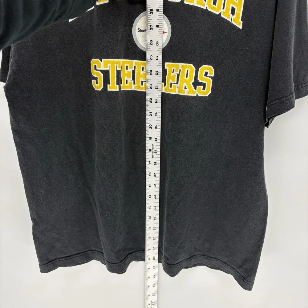 Vintage Pittsburgh Steelers‎ NFL Team Apparel Black T Shirt Football Men XL